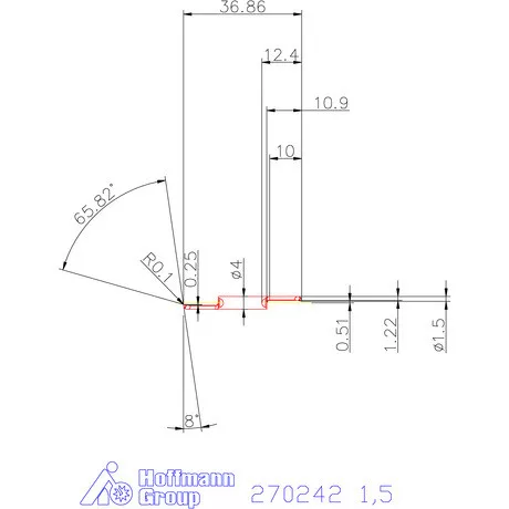Mikro kiesztergáló betét, belső balos  1,5 mm