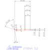 Mikro kiesztergáló betét, belső balos  3,2 mm