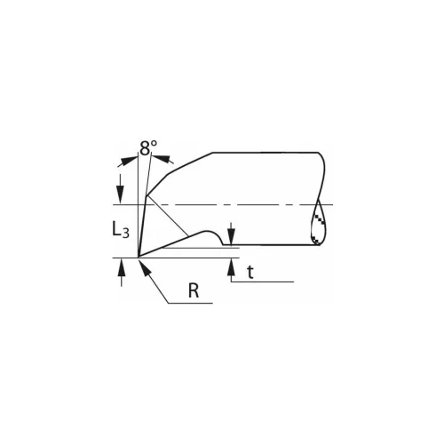 Mikro kiesztergáló betét, belső balos  4,2 mm