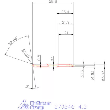 Mikro kiesztergáló betét, belső balos  4,2 mm