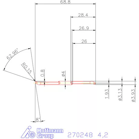 Mikro kiesztergáló betét, belső balos  4,2 mm