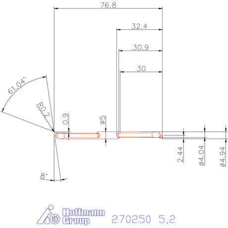 Mikro kiesztergáló betét, belső balos  5,2 mm