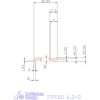 Mikro beszúró betét, belső, jobbos  6,2/2 mm