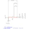 Mikro beszúró betét, belső, jobbos  5,2/2 mm