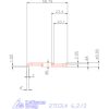 Mikro beszúró betét, belső, jobbos  6,2/2 mm