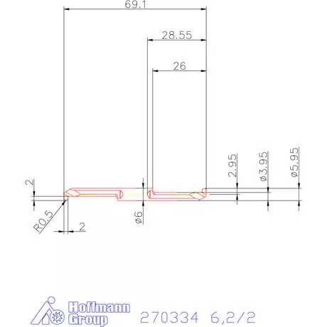 Mikro beszúró betét, kerek, belső, jobbos  6,2/2 mm