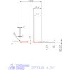 Mikro beszúró betét, kerek, belső, balos  4,2/1 mm
