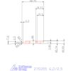 Mikro axiális beszúró betét, külső, balos  6,2/2,5 mm