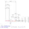 Mikro menetesztergáló betét, teljes profil 60°belső jobbos  4,6/0,75 mm