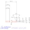 Mikro menetesztergáló betét, teljes profil 60°belső jobbos  6,5/1,25 mm