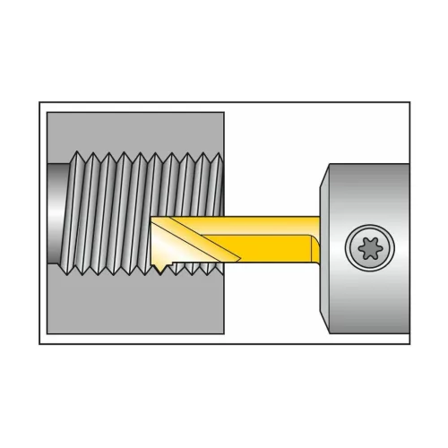 Mikro menetesztergáló betét, teljes profil 60°belső jobbos  8,3/1,5 mm