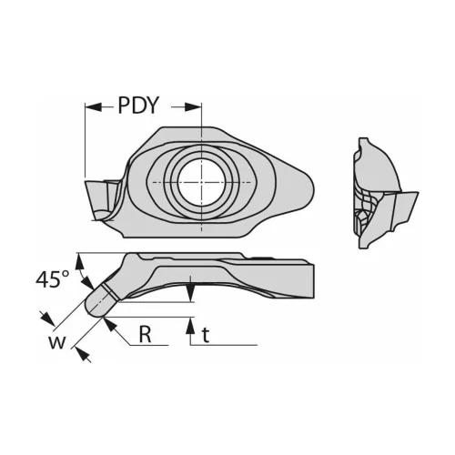 MINCUT MIUR forgácsoló betétek Teljes rádiusz 1,5/8 mm