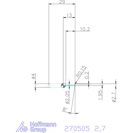 simturn AX Center Line kiesztergáló betét, jobbos  2,7 mm