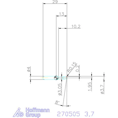simturn AX Center Line kiesztergáló betét, jobbos  3,7 mm