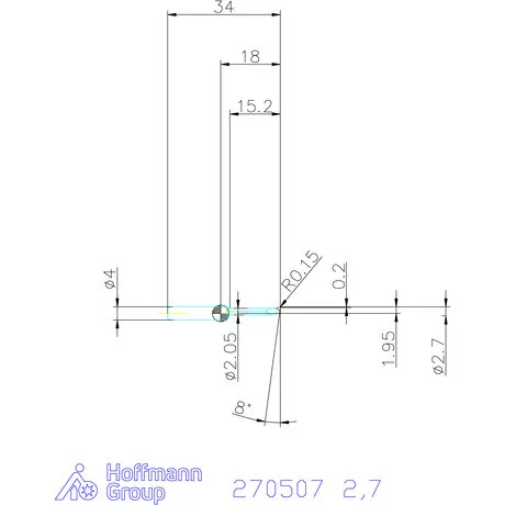 KOMET® UniTurn® másoló betétkés, jobbos  2,7 mm