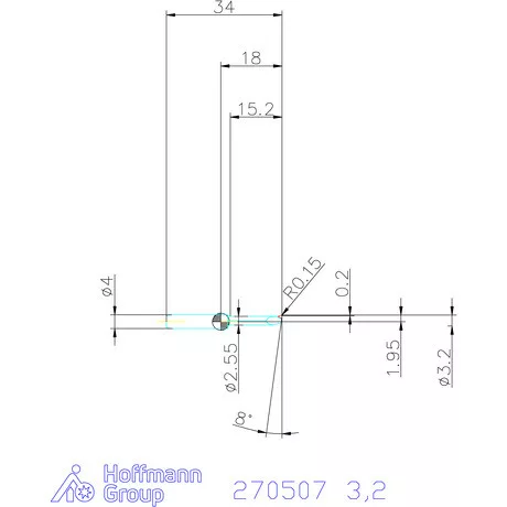 KOMET® UniTurn® másoló betétkés, jobbos  3,2 mm