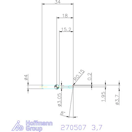 KOMET® UniTurn® másoló betétkés, jobbos  3,7 mm