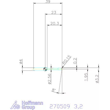 KOMET® UniTurn® másoló betétkés, jobbos  3,2 mm