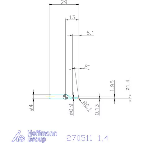 simturn AX Center Line kiesztergáló betét, balos  1,4 mm