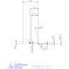 KOMET® UniTurn® másoló betétkés, jobbos  2,7 mm
