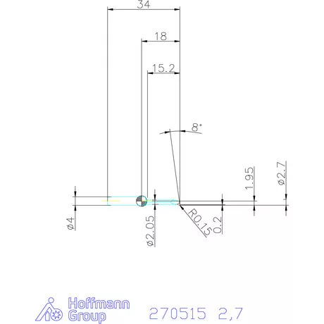 KOMET® UniTurn® másoló betétkés, jobbos  2,7 mm