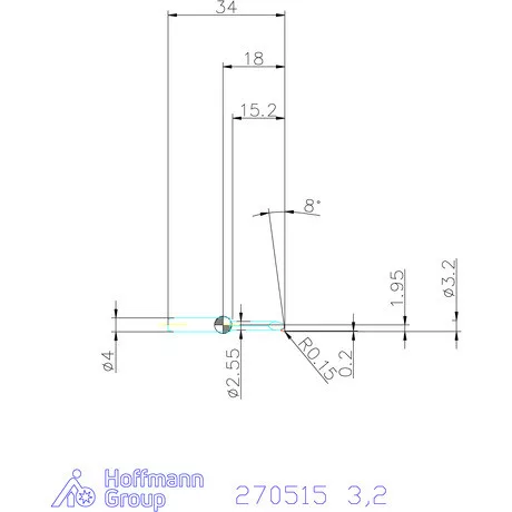 KOMET® UniTurn® másoló betétkés, jobbos  3,2 mm