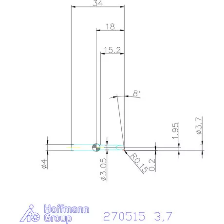 KOMET® UniTurn® másoló betétkés, jobbos  3,7 mm