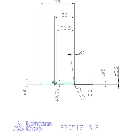 KOMET® UniTurn® másoló betétkés, jobbos  3,2 mm