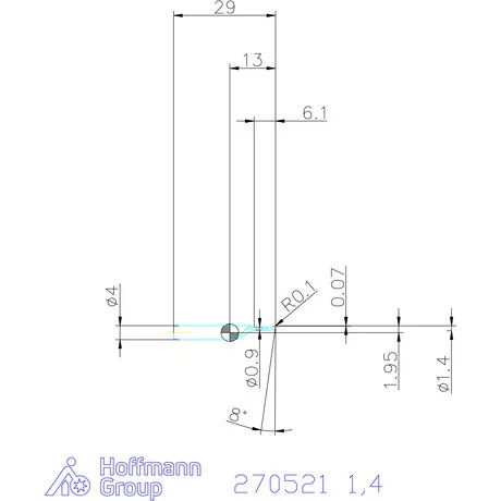 simturn AX Center Line kiesztergáló betét, jobbos CBN  1,4 mm