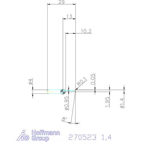 KOMET® UniTurn® másoló betétkés, jobbos  1,4 mm