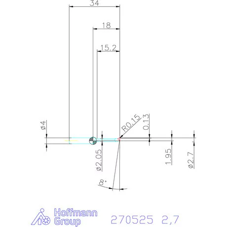 KOMET® UniTurn® másoló betétkés, jobbos  2,7 mm