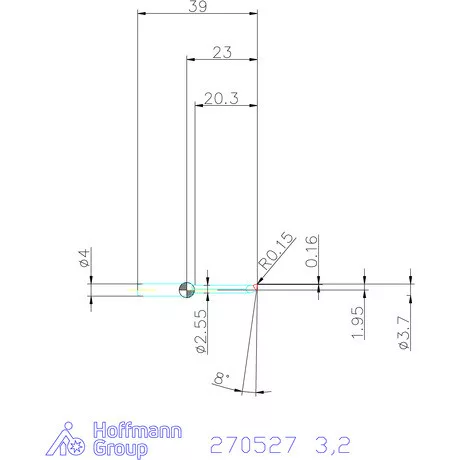 KOMET® UniTurn® másoló betétkés, jobbos  3,2 mm