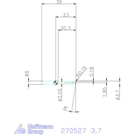 KOMET® UniTurn® másoló betétkés, jobbos  3,7 mm