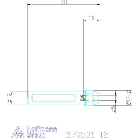 simturn AX késszár ME befogórendszer D = 5 mm 12 mm