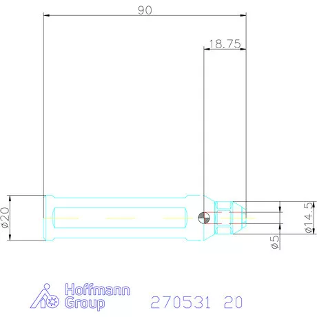 simturn AX késszár ME befogórendszer D = 5 mm 20 mm