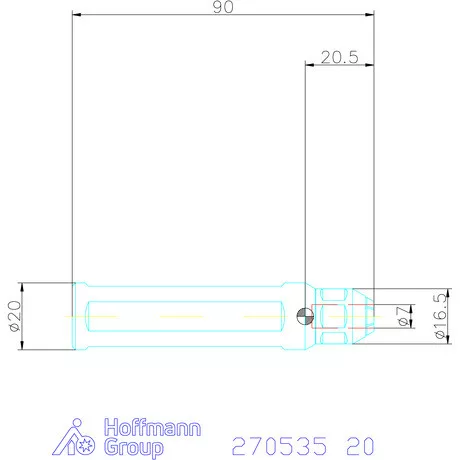 simturn AX késszár ME befogórendszer D = 7 mm 20 mm