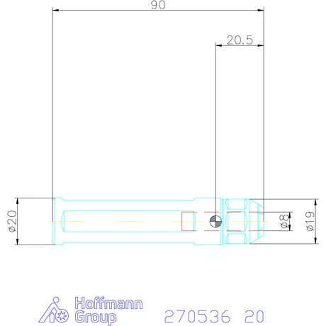 simturn AX késszár ME befogórendszer D = 8 mm 20 mm