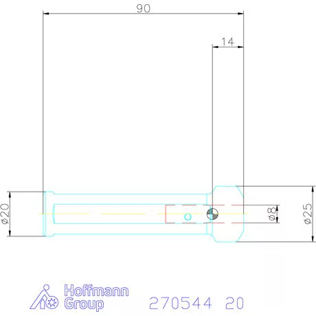 simturn AX késszár D = 8 mm 20 mm