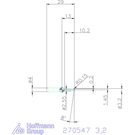 simturn AX kiesztergáló betét, jobbos  3,2 mm