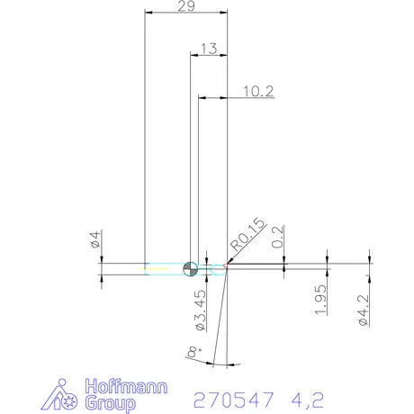 simturn AX kiesztergáló betét, jobbos  4,2 mm