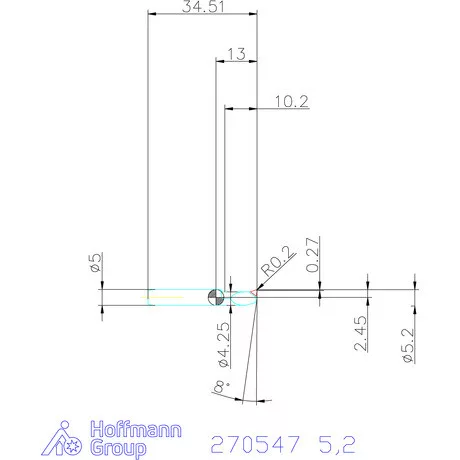 simturn AX kiesztergáló betét, jobbos  5,2 mm