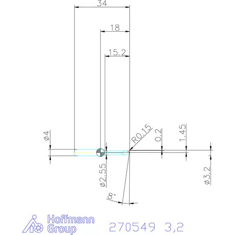 simturn AX kiesztergáló betét, jobbos  3,2 mm