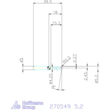 simturn AX kiesztergáló betét, jobbos  5,2 mm
