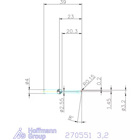 simturn AX kiesztergáló betét, jobbos  3,2 mm
