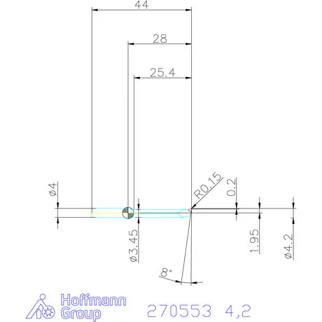 simturn AX kiesztergáló betét, jobbos  4,2 mm