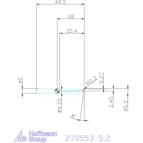 simturn AX kiesztergáló betét, jobbos  5,2 mm