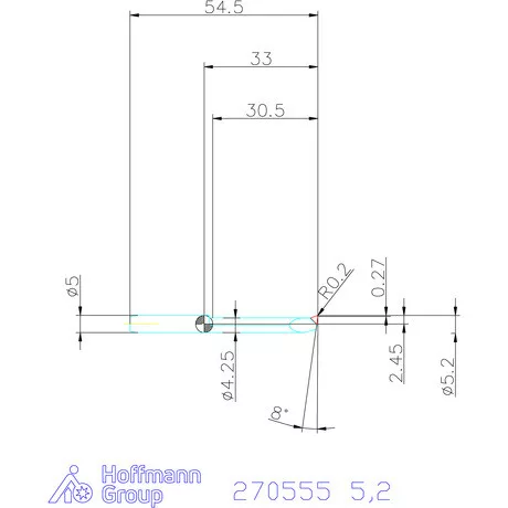 simturn AX kiesztergáló betét, jobbos  5,2 mm
