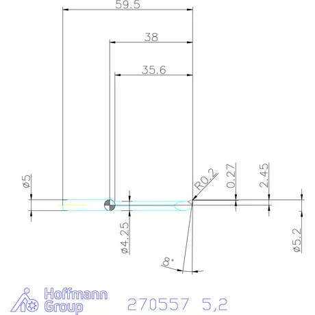 simturn AX kiesztergáló betét, jobbos  5,2 mm