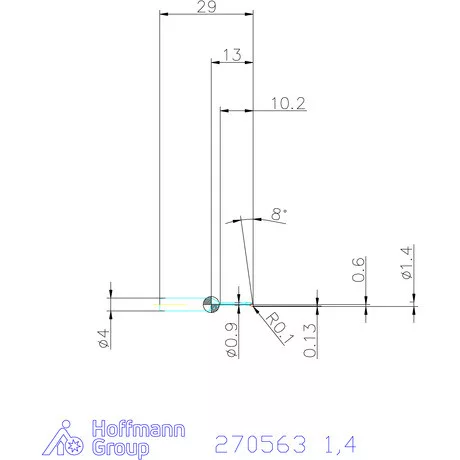 simturn AX kiesztergáló betét, balos  1,4 mm
