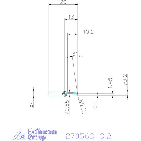simturn AX kiesztergáló betét, balos  3,2 mm